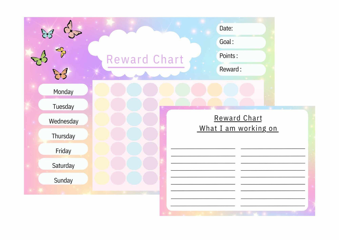 Children’s Reusable Wipe Clean Laminated Reward Chart