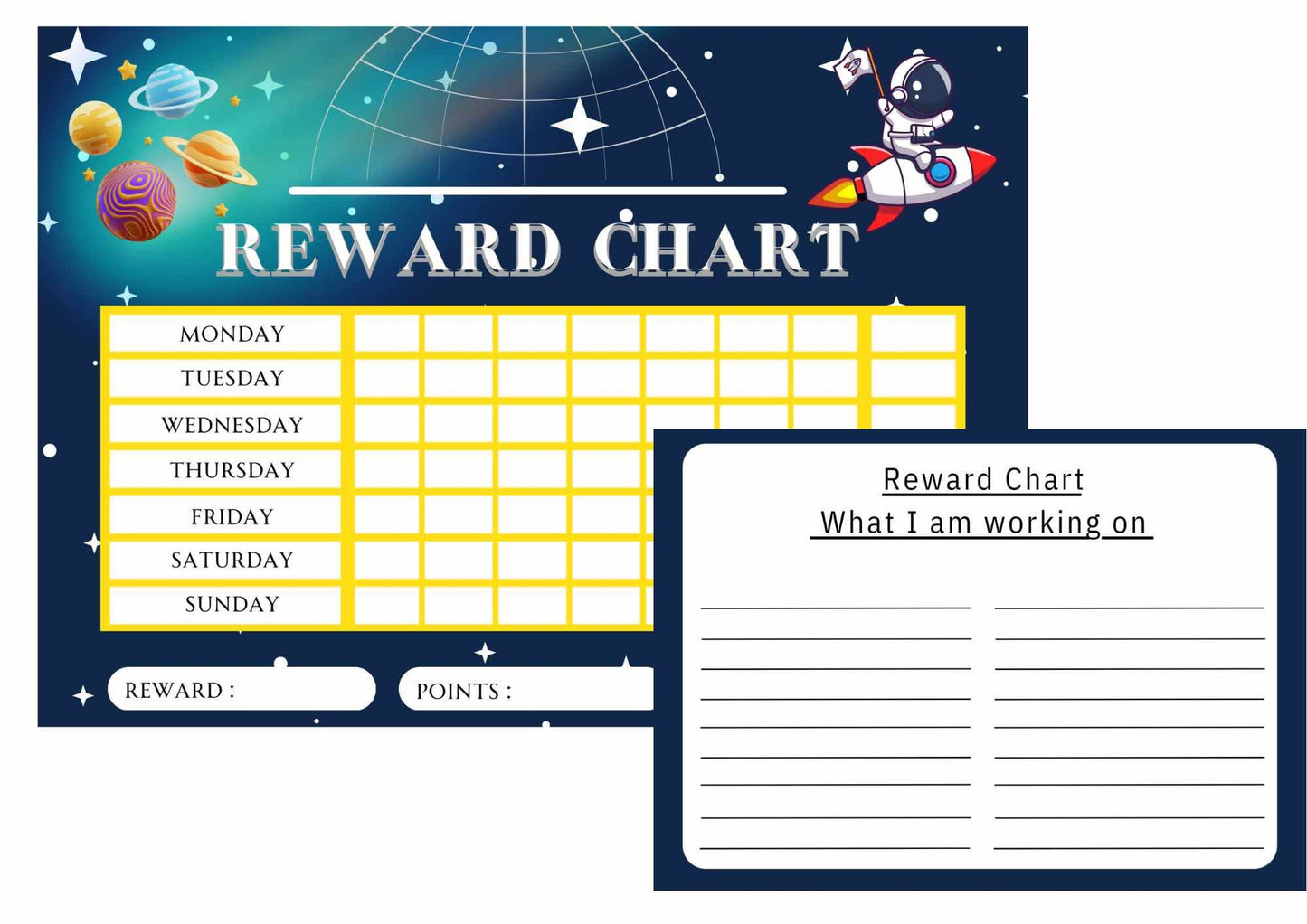 Children’s Reusable Wipe Clean Laminated Reward Chart