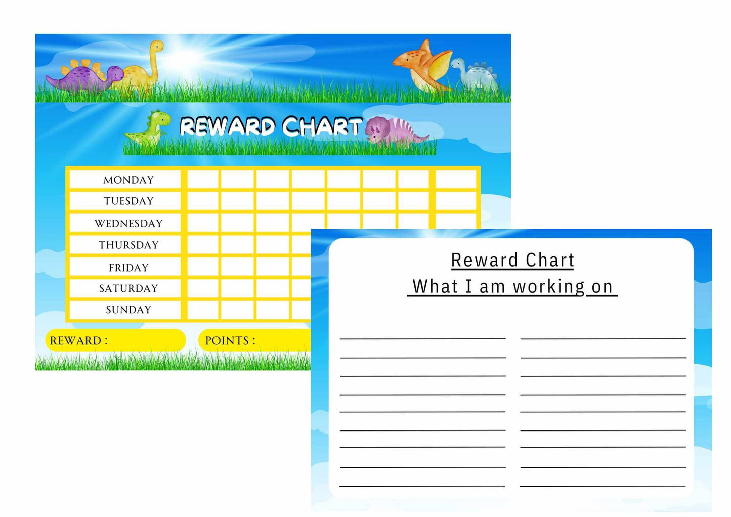 Children’s Reusable Wipe Clean Laminated Reward Chart
