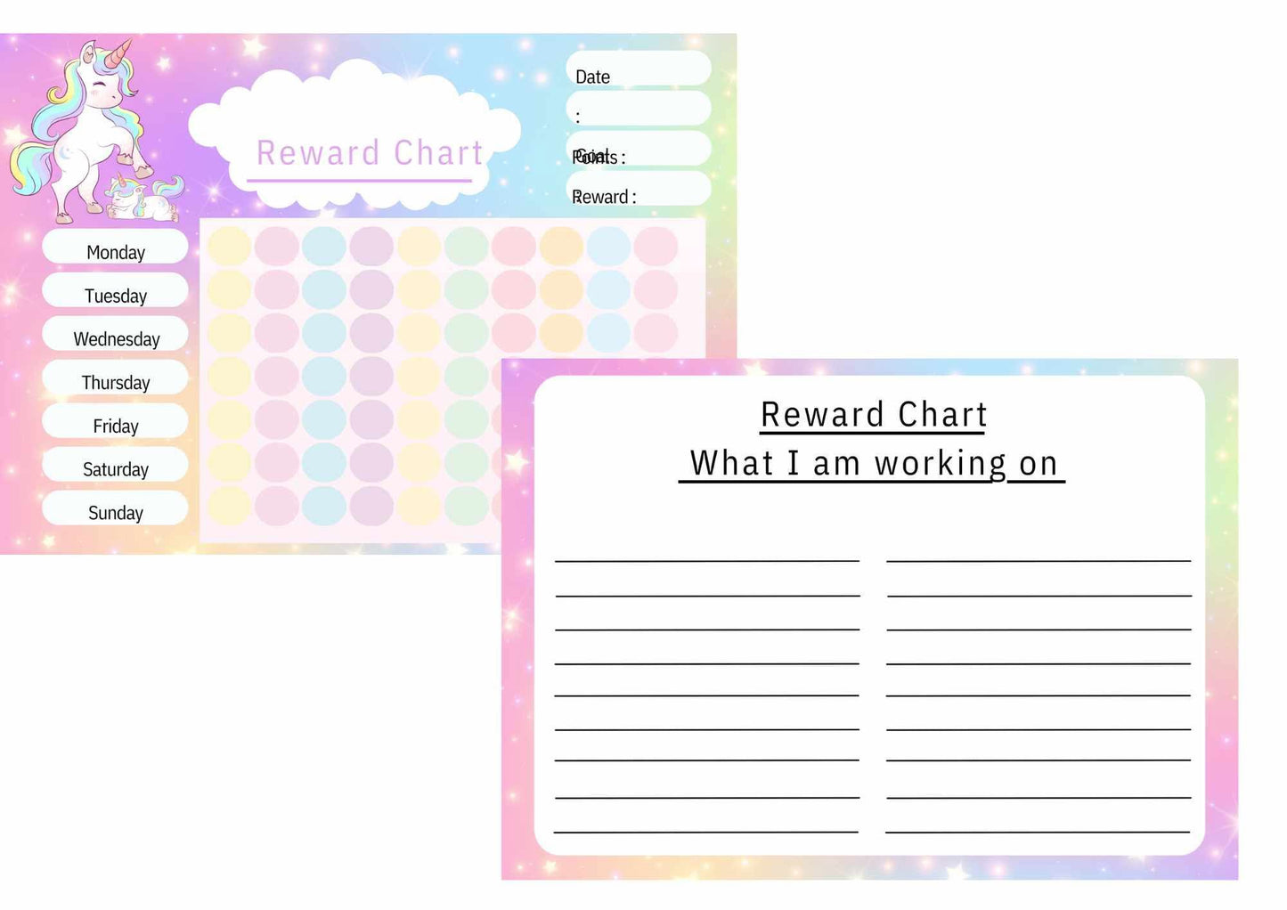 Children’s Reusable Wipe Clean Laminated Reward Chart