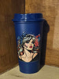 Retro Pop Art Girl Hot Cup