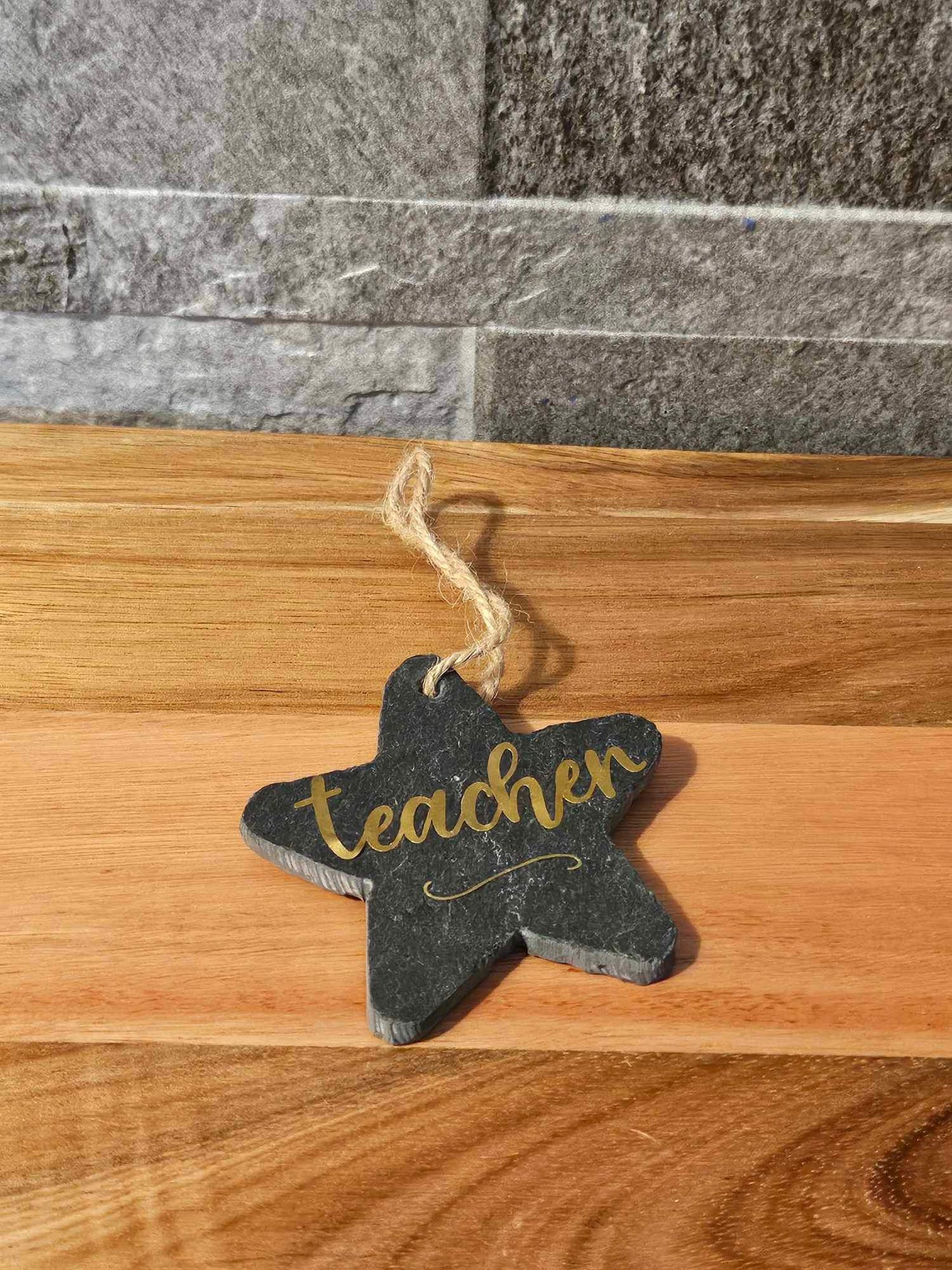 Slate Star Teacher Hanging Decoration