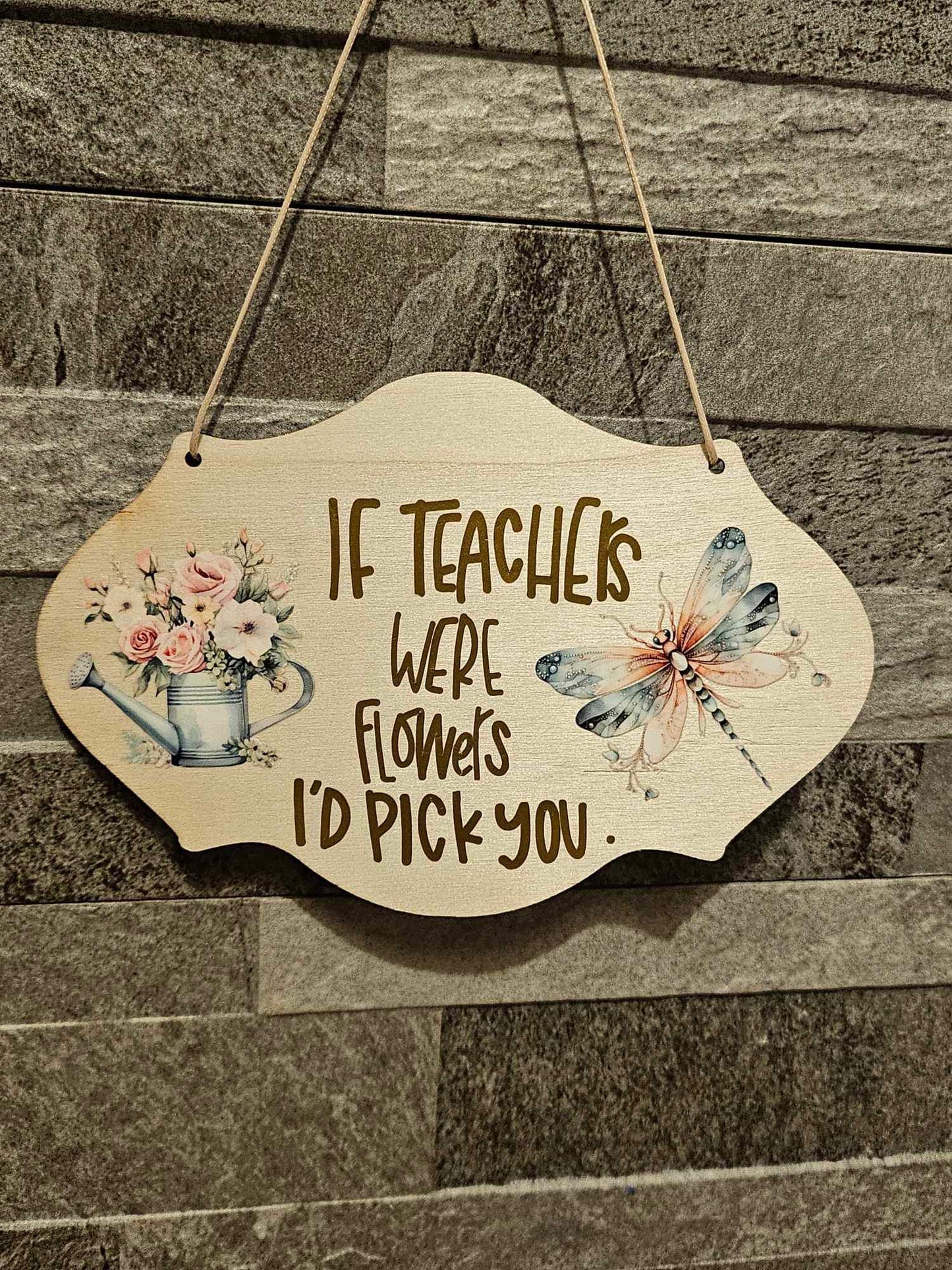 Teacher Flowers Plaque