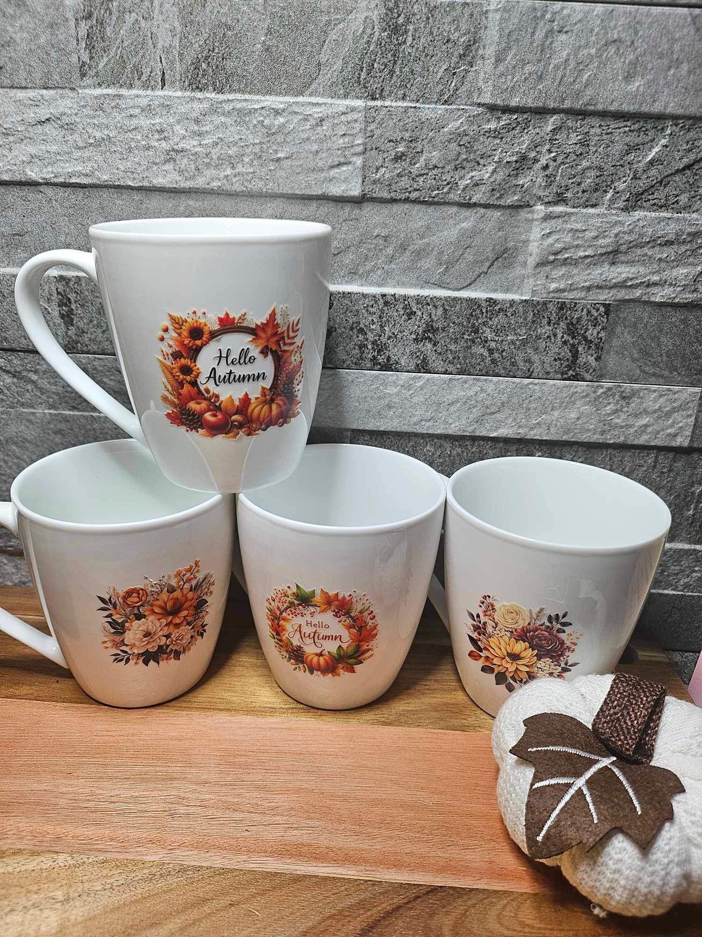 Set of 4 Autumnal Mugs