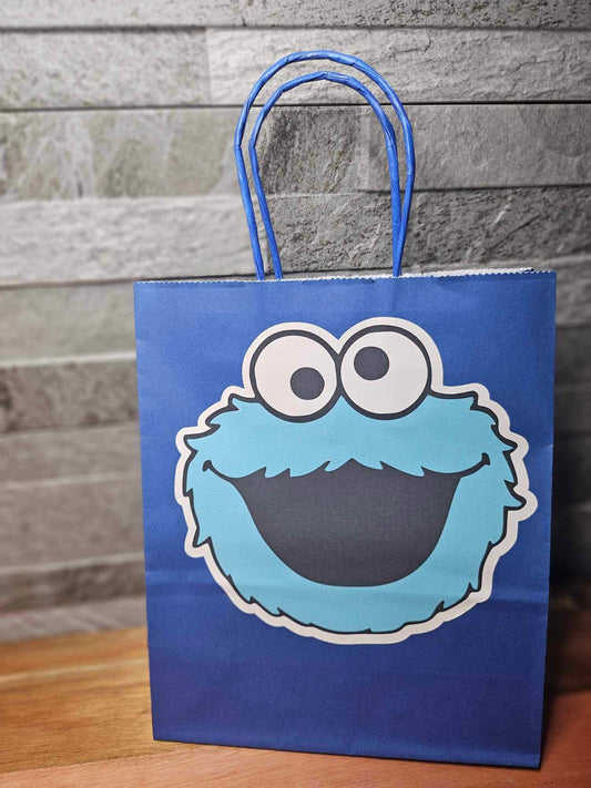 Cookie Monster Inspired Paper Party Bag