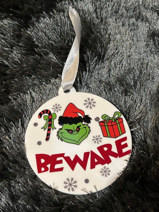 Grinch Inspired Hanging Decoration