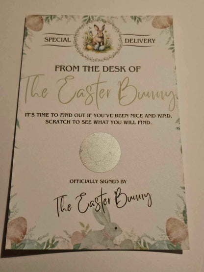 Easter Bunny Well Behaved Scratch Off
