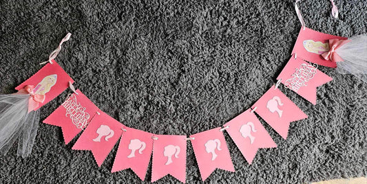 Barbie Inspired Birthday Banner