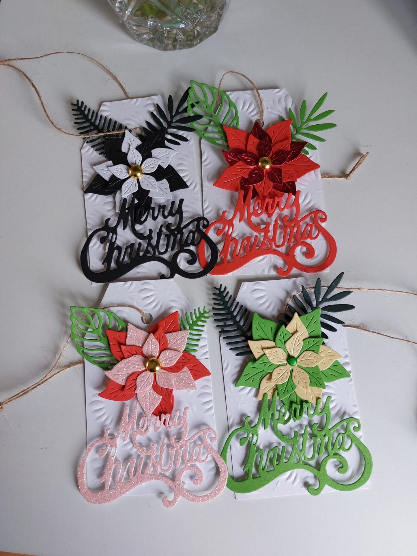 4 Pack Handmade Christmas Gift Tags