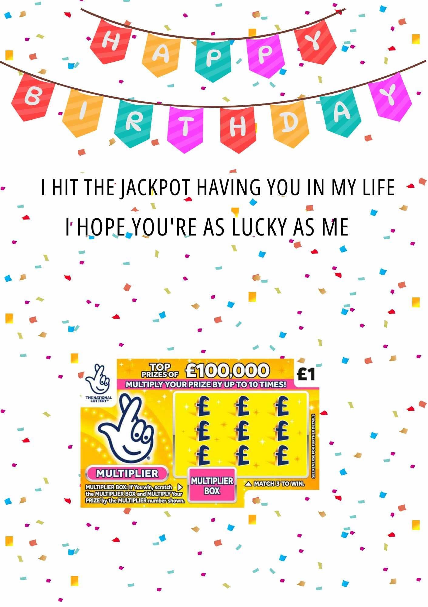 Birthday Scratch-card Gift Holder