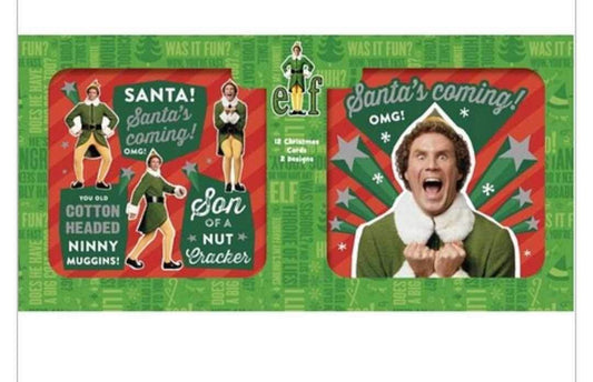 Buddy Elf Inspired Pack Of 12 Christmas Cards