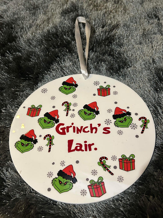 Grinch Inspired Large Plaque