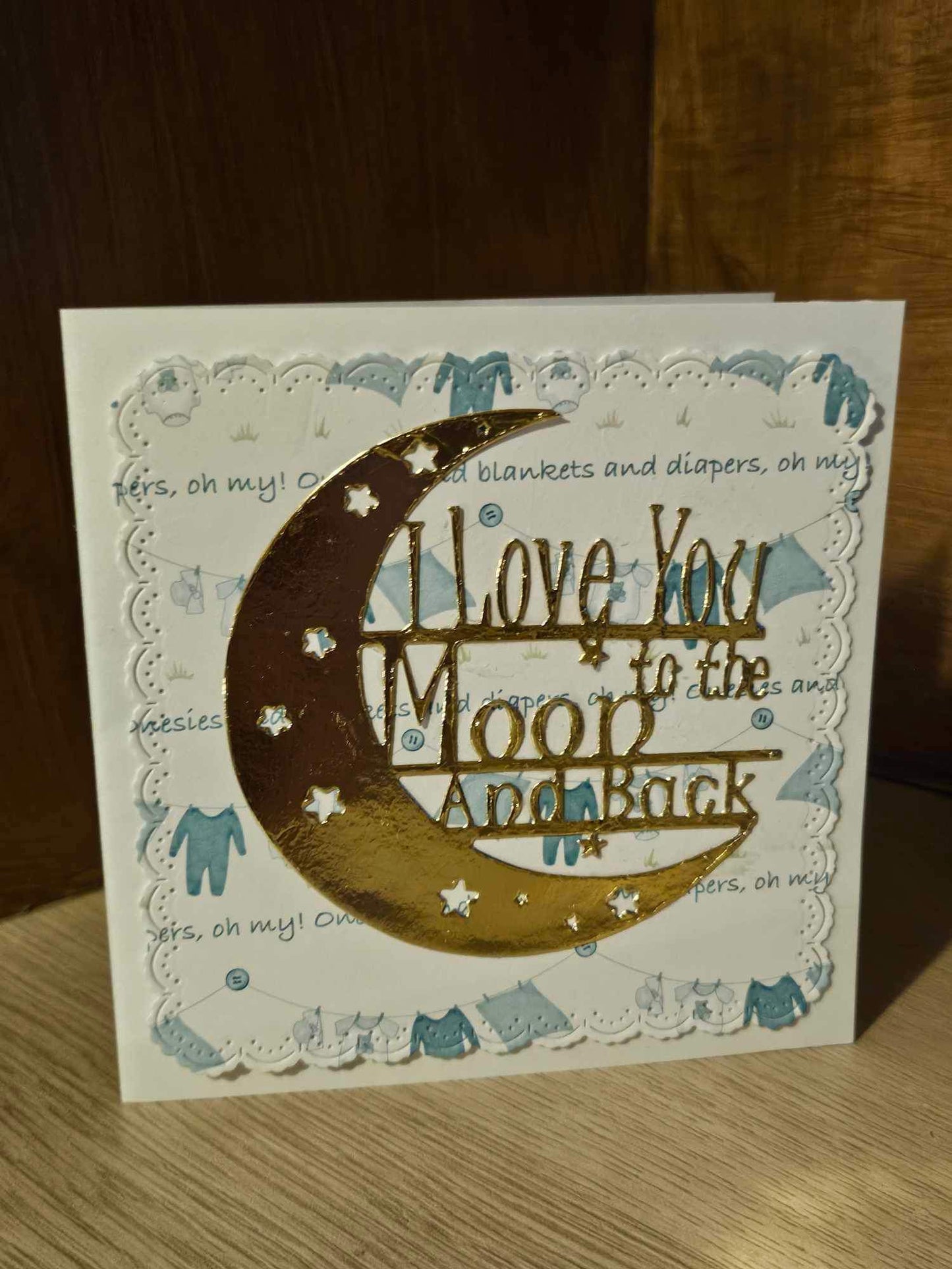 I Love You To The Moon And Back New Baby Card