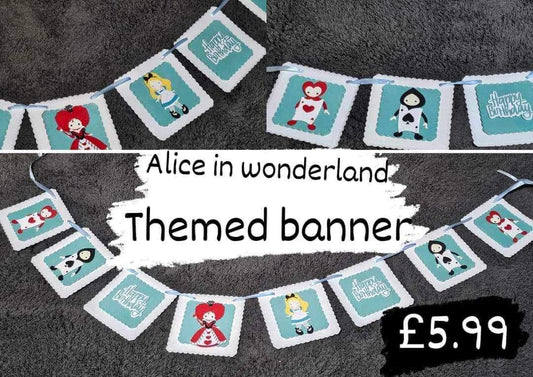 Alice In Wonderland Inspired Banner