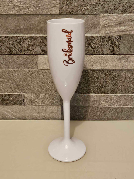 Bridesmaid Plastic Champagne Flute