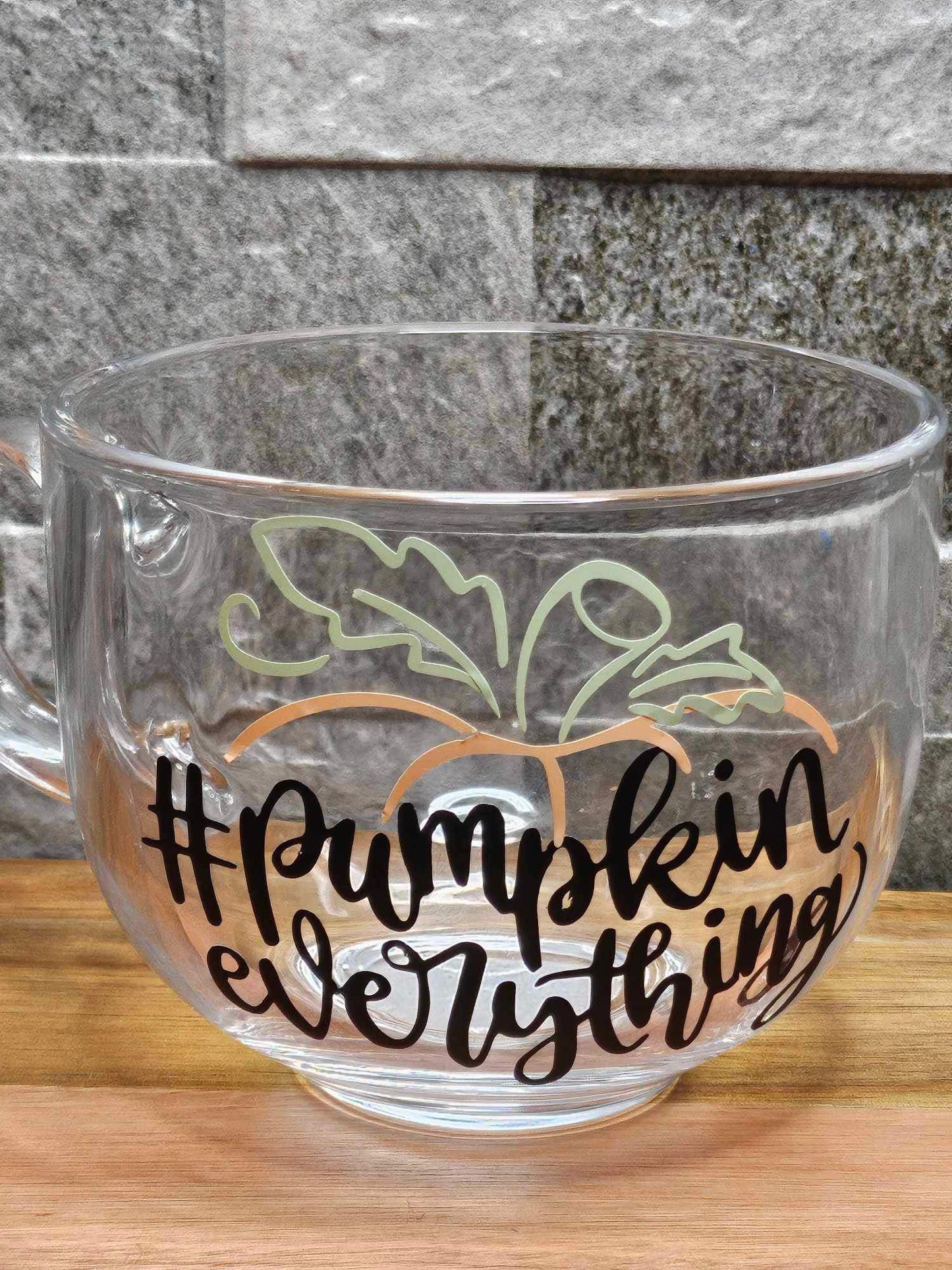 Autumnal Themed Glass Mugs