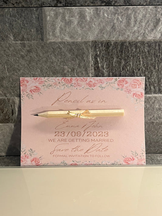 Pencil Us In Save The Date Cards