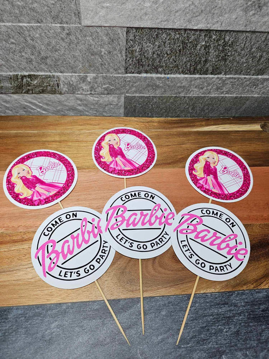 Barbie Inspired Cake Toppers 6 Pack