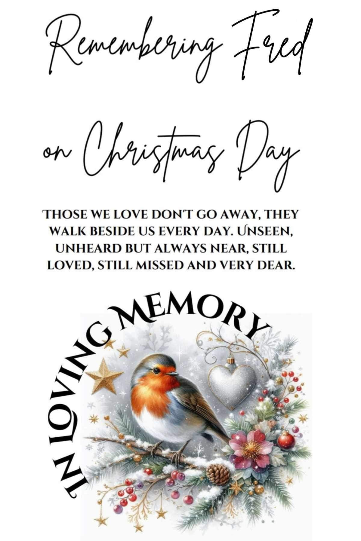 Laminated Grave Memorial At Christmas Sign (Can Be Personalised)