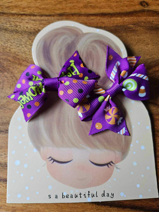 Halloween Twin Pack Hair Bow