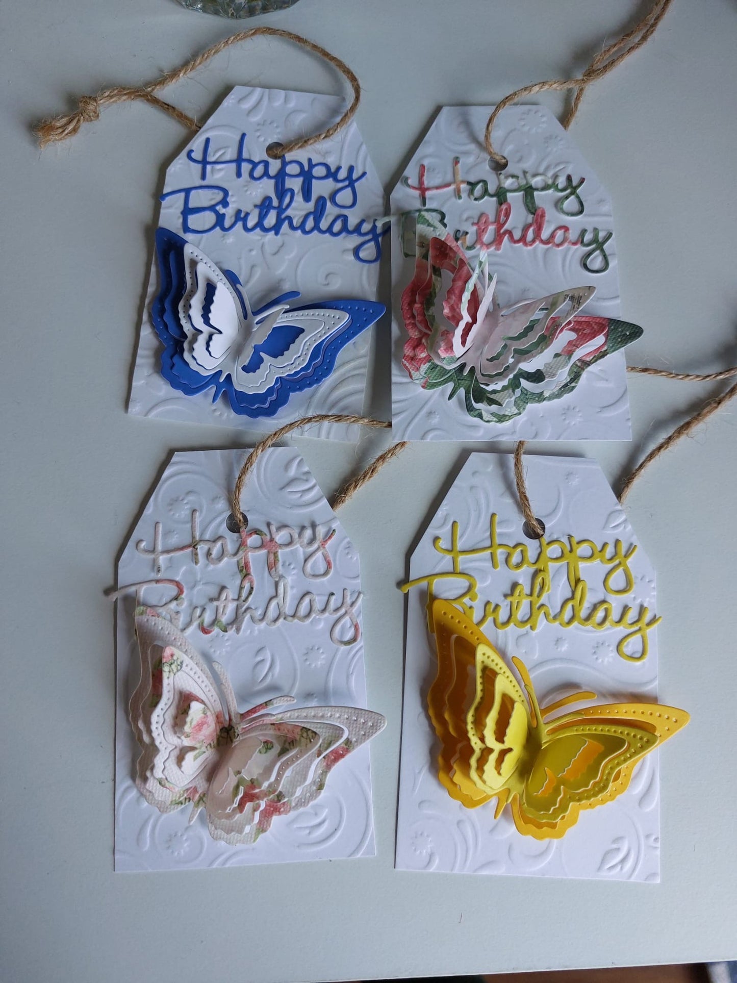 4 Pack Handmade Birthday Gift Tags