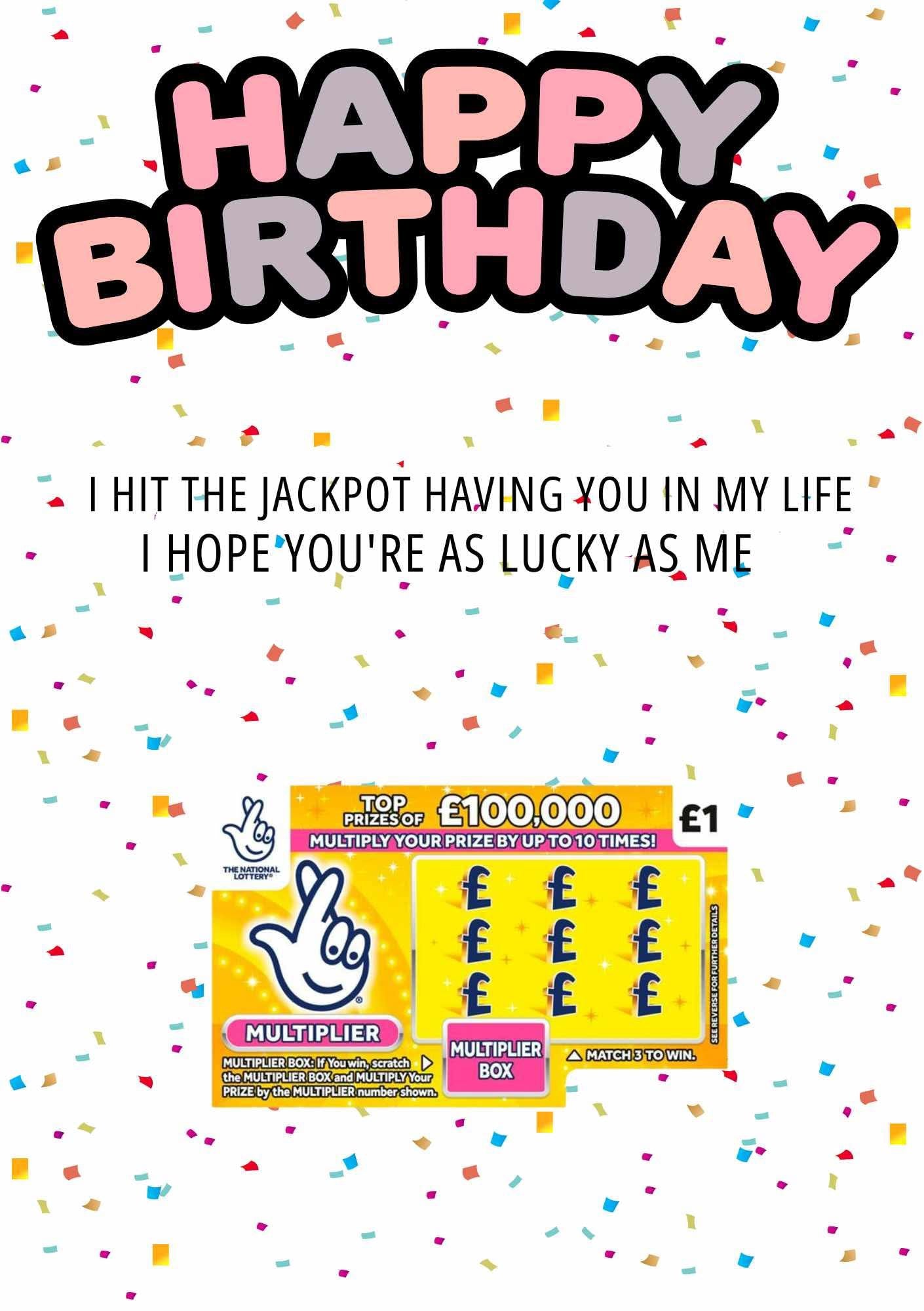 Birthday Scratch-card Gift Holder