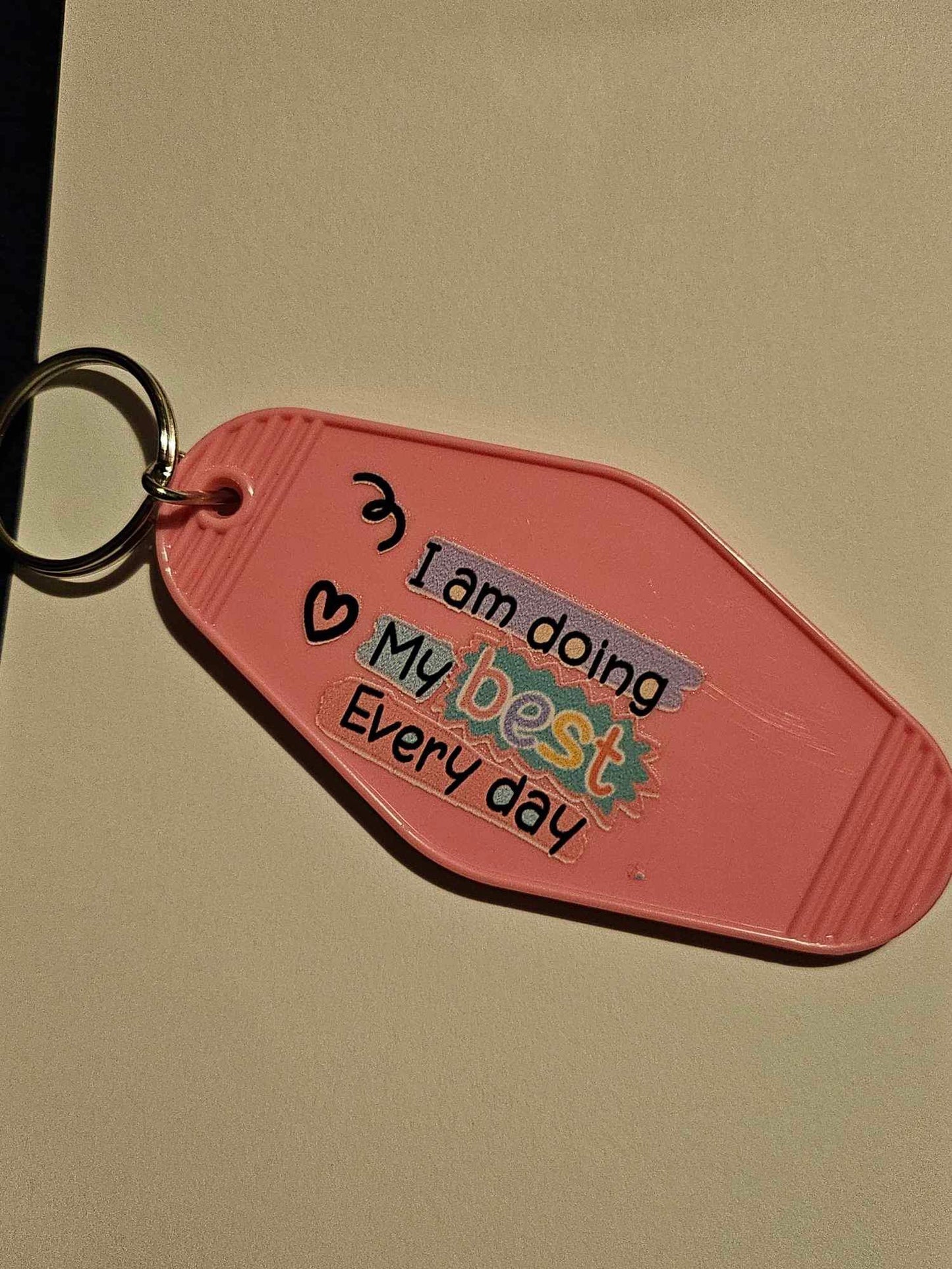 Doing My Best Motel Style Keyring