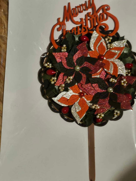 Christmas Wreath Cake Topper