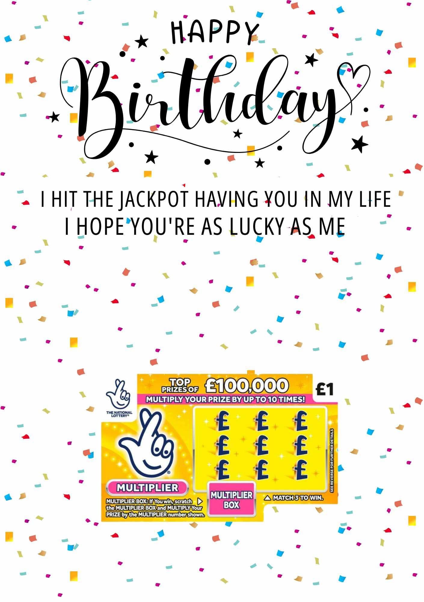 Birthday Scratch-card Gift Holder