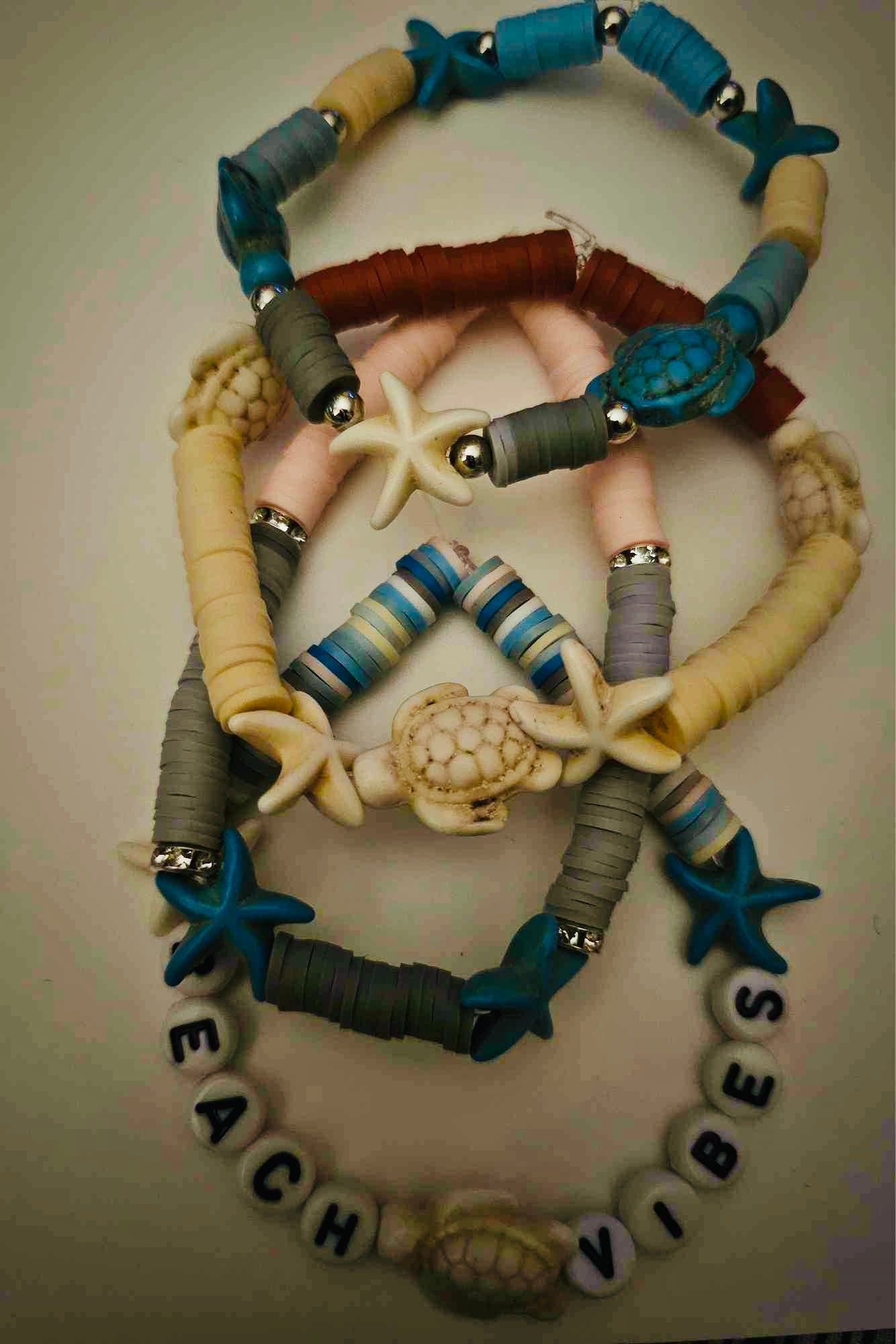 Set of 4 Beach Themed Bracelets