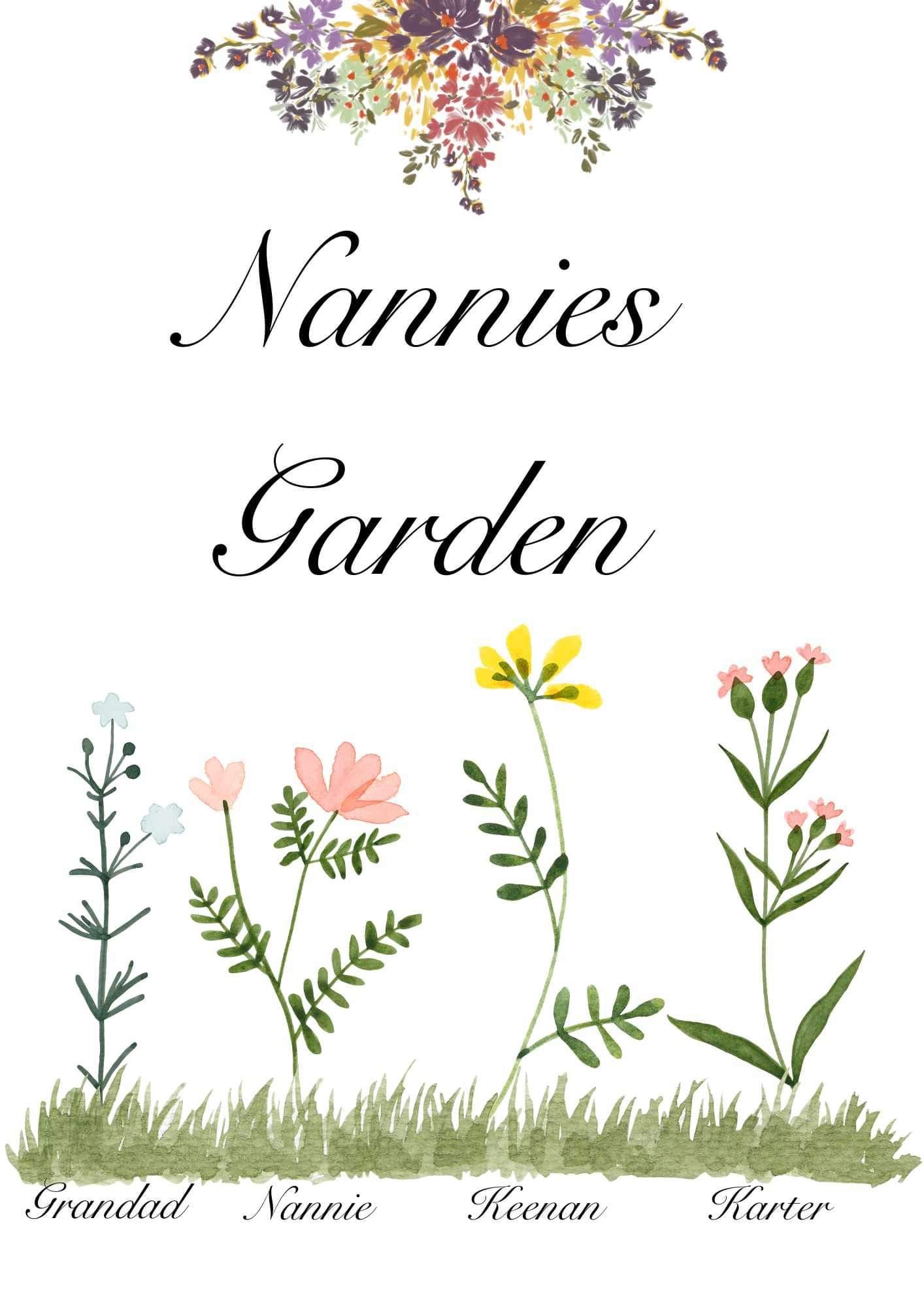 Personalised Family Garden Art Print