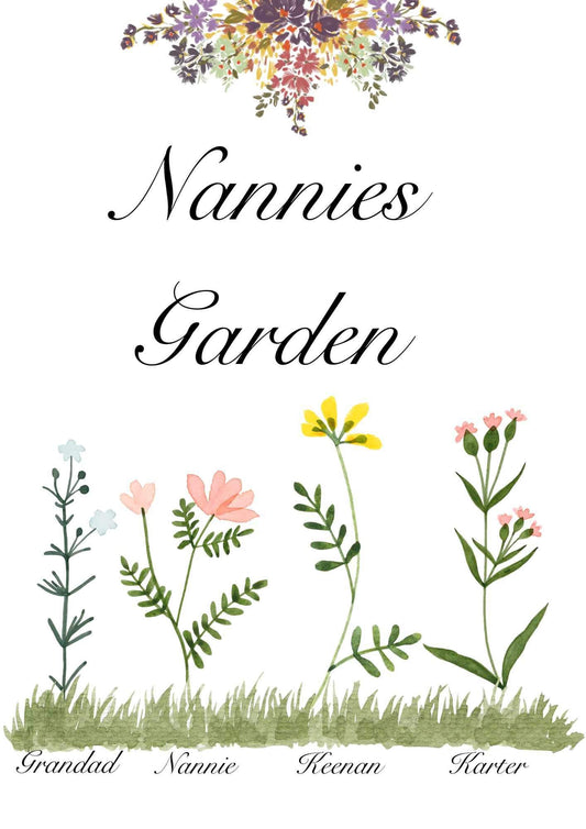 Personalised Family Garden Art Print