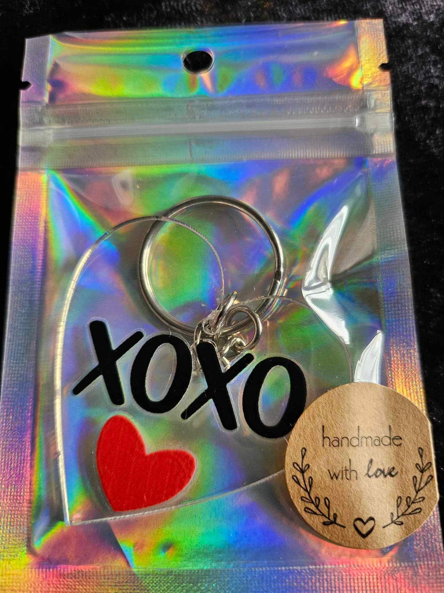 XOXO Heart Keyring
