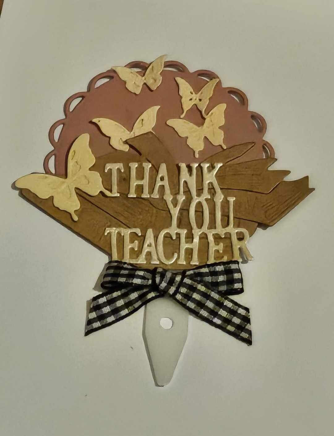 Thank you Teacher Cupcake Topper