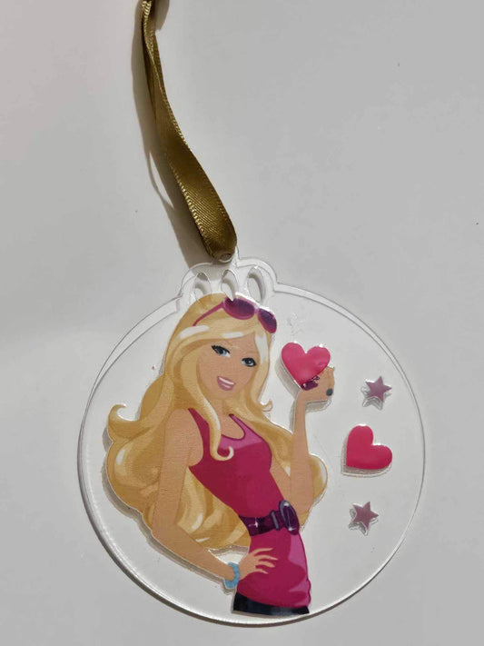 Barbie Inspired Acrylic Hanging Decoration