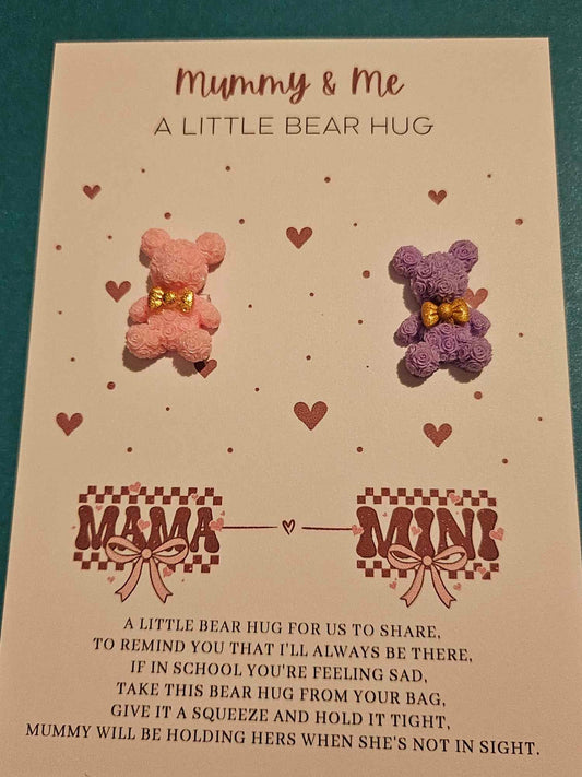 Mummy And Me Twin Pack Bear Pocket Hug Set