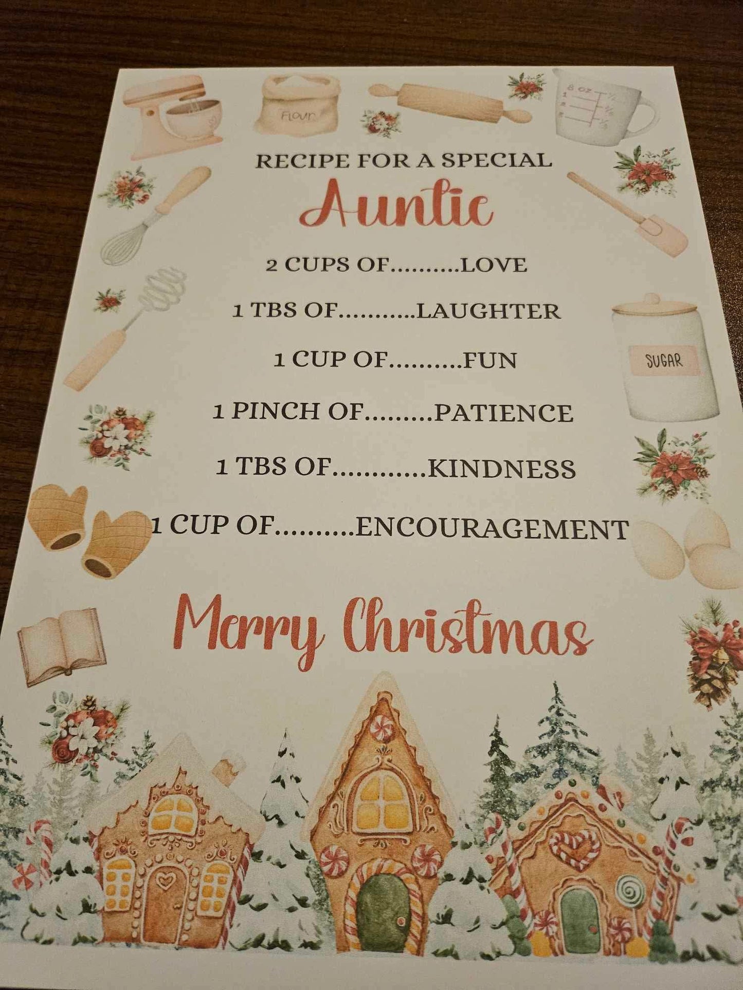 Recipe For A Special…… Christmas A4 Art Print