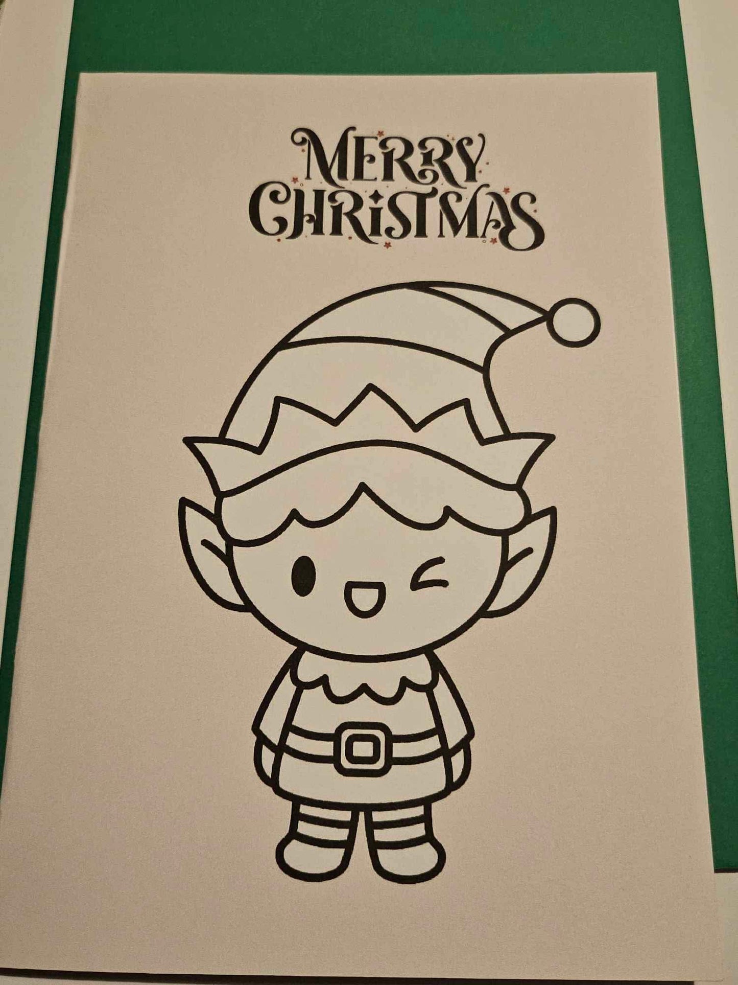 Colour Your Own Christmas Card