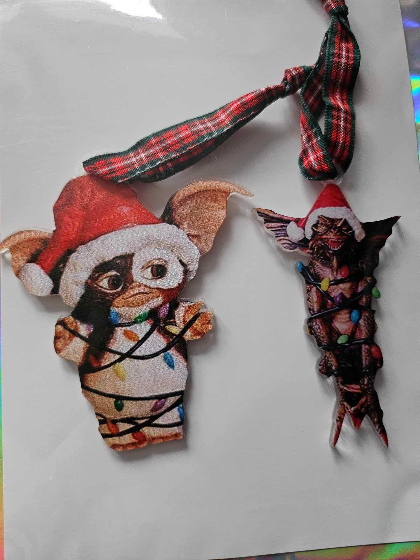 Gremlins Inspired Wooden Hanging Decoration Twin Pack