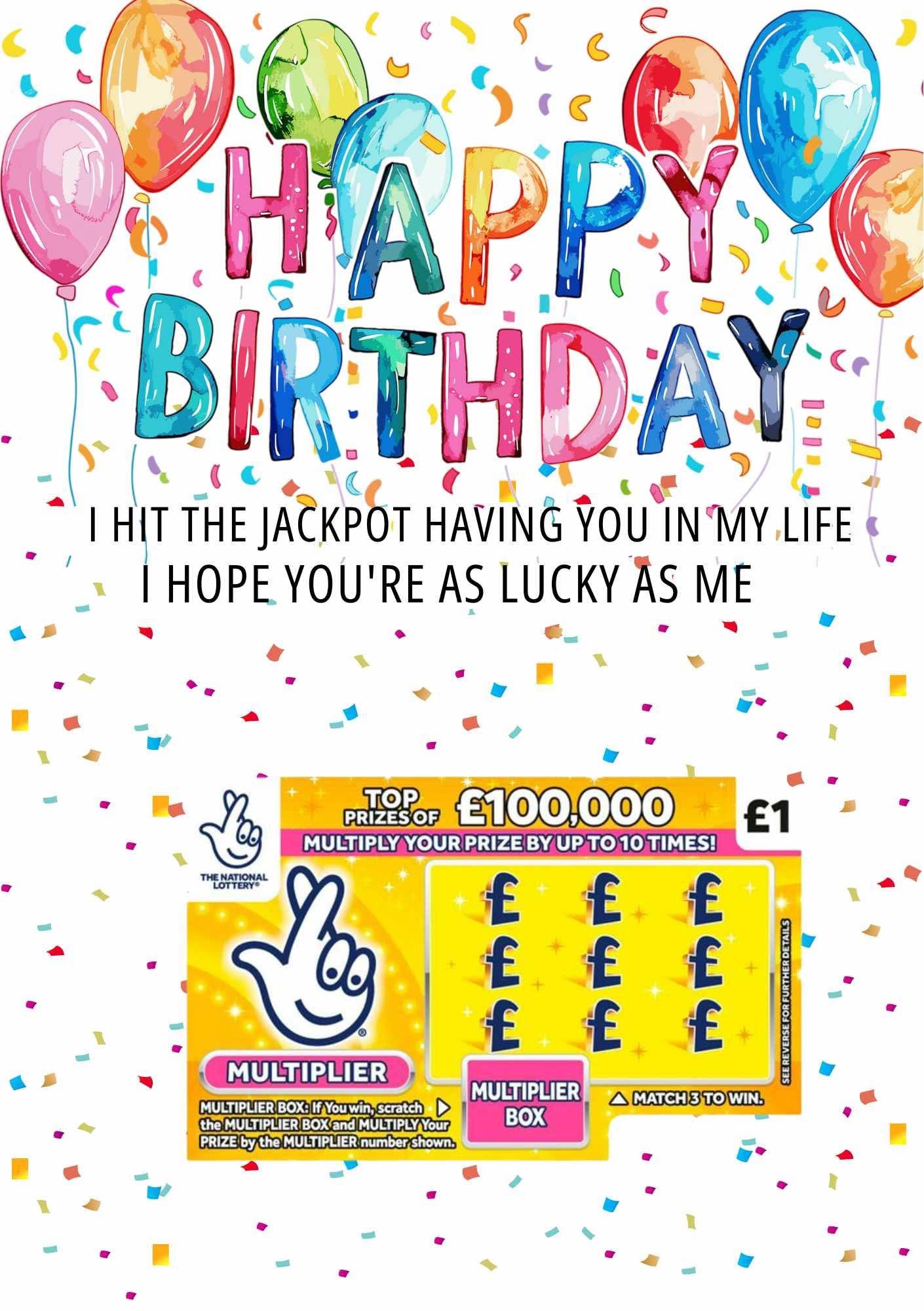 Birthday Scratch-card Gift Holder