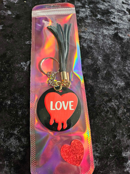 Love Keyring with Tassel