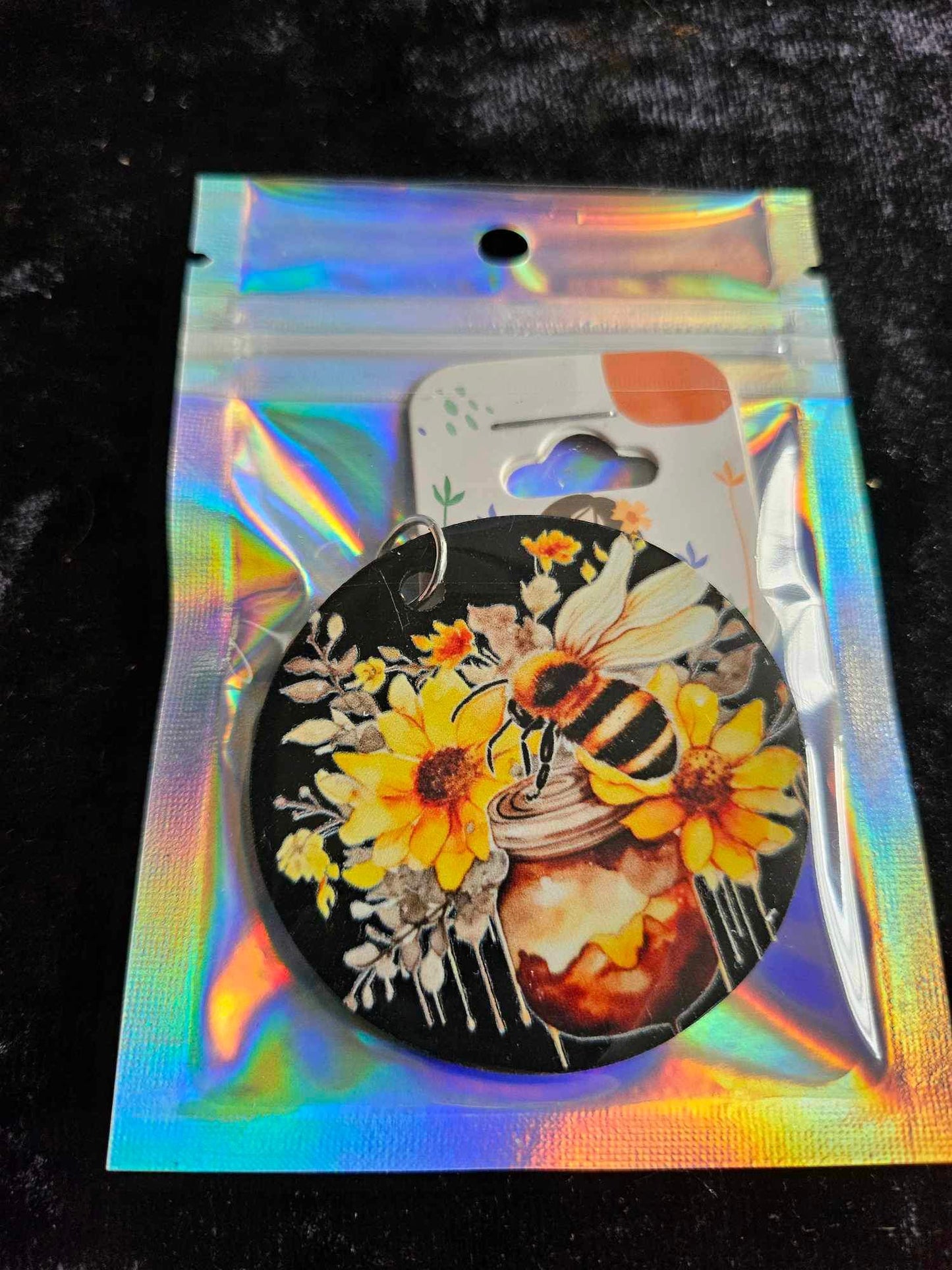 Floral Bee Keyring