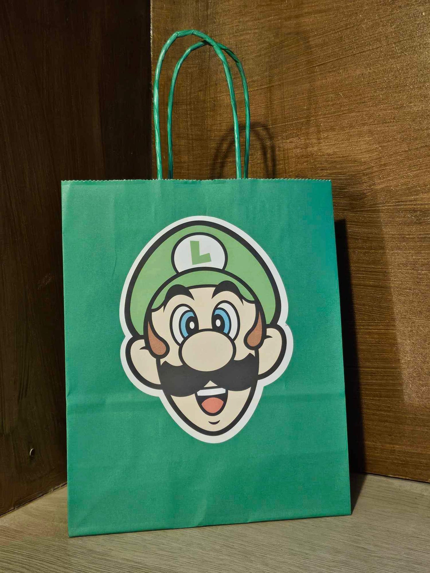 Mario Bros Inspired Luigi Paper Party Bags