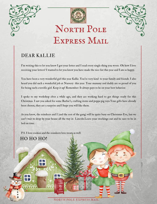 Personalised Letter From Santa