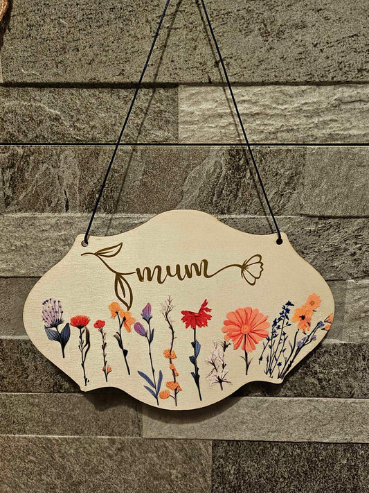 Mum Floral Plaque