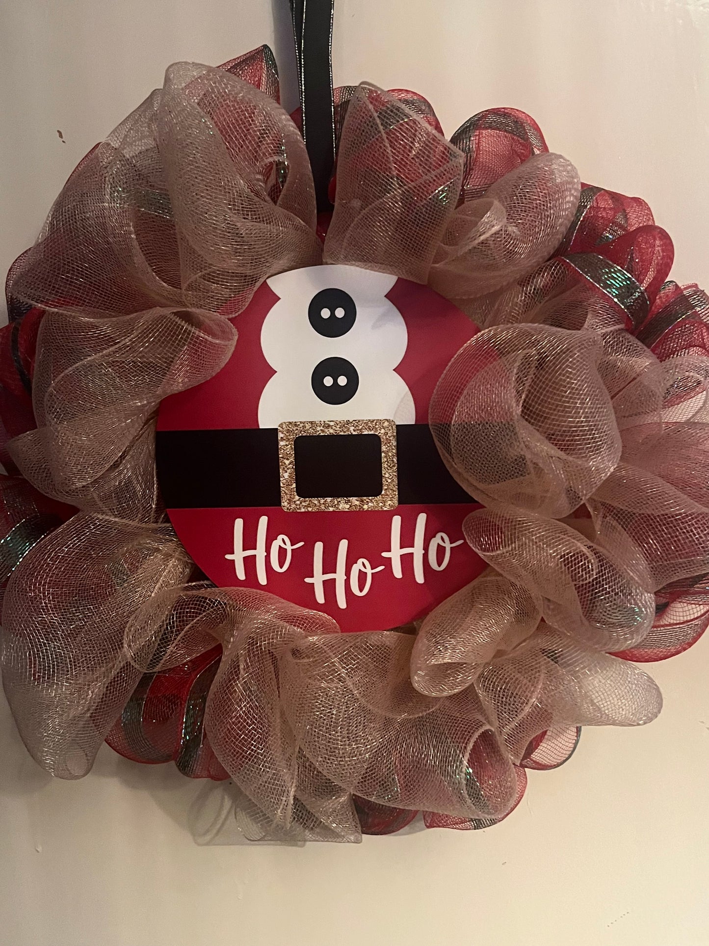 Ho Ho Ho Christmas Themed Wreath