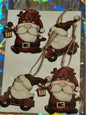 Wooden Hanging Gnome Christmas Decoration Set Of 4