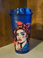 Retro Pop Art Girl Hot Cup