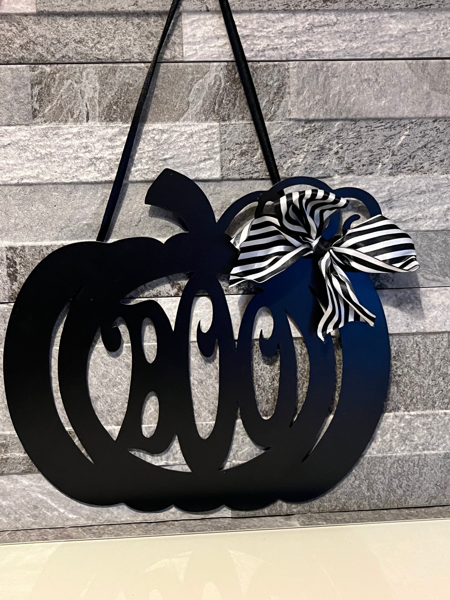 Halloween Themed Metal Boo Hanging Plaque