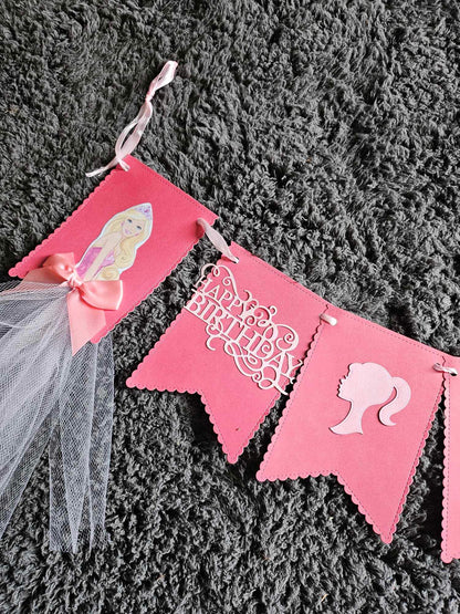 Barbie Inspired Party Banner